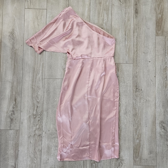 Cupshe NWT, One Shoulder Dress, Blush Pink, Size Small - Picture 5 of 16